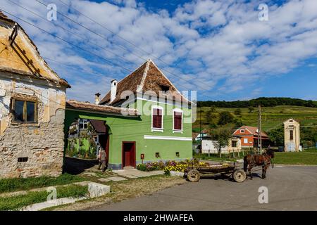 Das alte sächsische Dorf Biertan in Rumänien Stockfoto