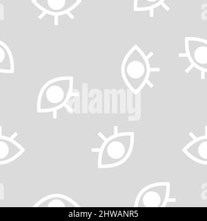 Augen nahtloses Muster für den Druck von Kleidung, Textilien. Vektor-Beauty-Illustration mit weiblichen abstrakten zufallslosen Augen. Hipster moderner Hintergrund Stock Vektor