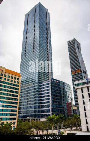 HSBC Tower im Finanzviertel der Innenstadt von Miami - MIAMI, FLORIDA - 14. FEBRUAR 2022 Stockfoto
