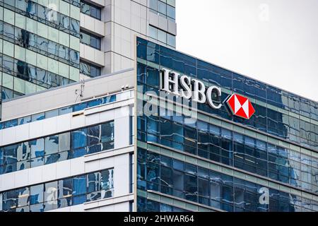 HSBC Tower im Finanzviertel der Innenstadt von Miami - MIAMI, FLORIDA - 14. FEBRUAR 2022 Stockfoto