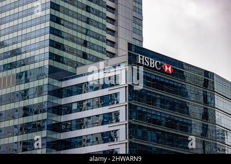 HSBC Tower im Finanzviertel der Innenstadt von Miami - MIAMI, FLORIDA - 14. FEBRUAR 2022 Stockfoto