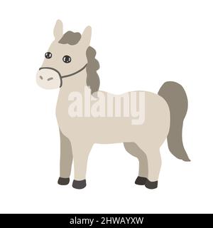Cartoon Pferde Bauernhof Tiere Stock Vektor
