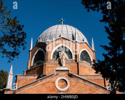 Chiesa San Cristoforo Kirche auf der Friedhofsinsel Cimitero San Michele von Venedig, Italien Stockfoto