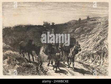 Burro Train, New Mexico. Künstler: Peter Moran, Amerikaner, 1841–1914 Stockfoto