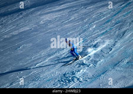 Lenzerheide, Italien. 05. März 2022. Lenzerheide - Canton Grigioni, Lenzerheide, Italien, 05. März 2022, Elena Curtoni (ITA) während des FIS Ski World Cup 2022 - Frauen Super G - alpines Skirennen Credit: Live Media Publishing Group/Alamy Live News Stockfoto