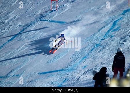 Lenzerheide, Italien. 05. März 2022. Tessa Worley (FRA) im Jahr 2022 FIS Ski World Cup - Women Super G, alpines Skirennen in Lenzerheide, Italien, März 05 2022 Quelle: Independent Photo Agency/Alamy Live News Stockfoto