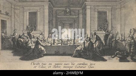 Das Letzte Abendmahl. Künstler: Jacques Callot, Französisch, 1592–1635 Stockfoto
