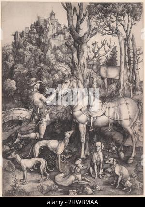 Saint Eustace. Künstler: Albrecht Dürer, Deutsch, 1471–1528 Stockfoto