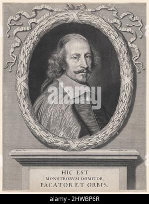 Jules Mazarin, Kardinal, Ministre d’État (Kardinal, Staatsminister). Stecher: Robert Nanteuil, französisch, 1623–1678After: Pierre Mignard, französisch, 1612–1695 Stockfoto