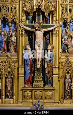 National Cathedral, Washington, DC, USA. St. Mary's Chapel wieder Details. Stockfoto