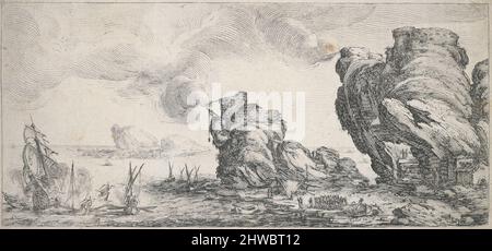 Seeschlacht. Künstler: Jacques Callot, Französisch, 1592–1635 Stockfoto