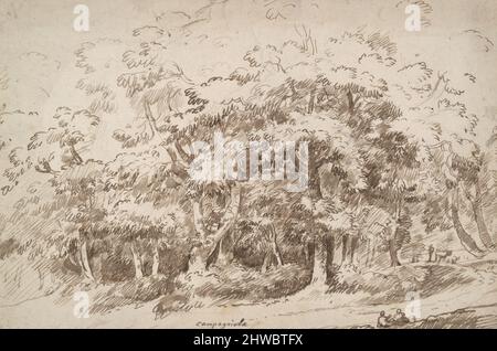 Studie von Bäumen. Künstler: Unbekannt Nach: Jan Lievens, Holländer, 1607–1674 Stockfoto