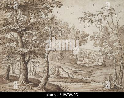 Clearing in the Woods. Künstler, zugeschrieben: Hendrik Hondius I, Niederländisch, 1573–1650 Stockfoto