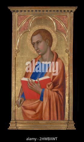 Der heilige Johannes der Evangelist. Künstler: Meister der Madonna von Straus, italienisch, Siena, aktiv ca. 1340–ca. 1370 Stockfoto