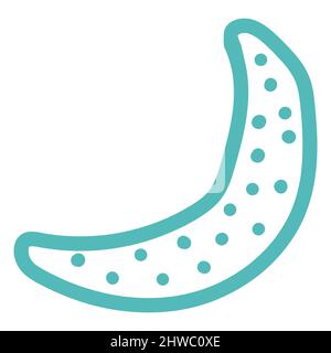mond handgezeichnete Form Illustration Stock Vektor