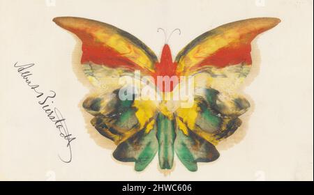 Gelber Schmetterling. Künstler: Albert Bierstadt, Amerikaner, geboren in Deutschland, 1830–1902 Stockfoto