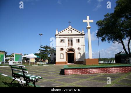 belmonte, bahia, brasilien - 11. juli 2008: Mutter-Kirche Nossa Senhora do Carmo in der Stadt Belmonte, im Süden von Bahia. Stockfoto