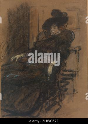 Sitzende Frau. Künstler: William James Glackens, Amerikaner, 1870–1938 Stockfoto