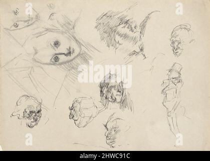 Untersuchungen von Köpfen. Künstler: Edwin Austin Abbey, amerikanisch, 1852–1911, M.A. (HON.) 1897 Stockfoto