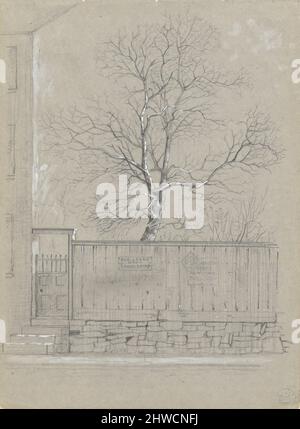 Billboard und Baum. Künstler: Alfred Wordsworth Thompson, Amerikaner, 1840–1896 Stockfoto