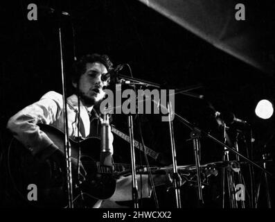 Bob Dylan beim Isle of Wight Festival 30.. August 1969. Stockfoto