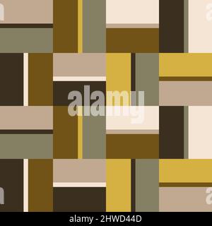 Nahtloses Muster mit geometrischen Motiven in 6 Farben Stockfoto