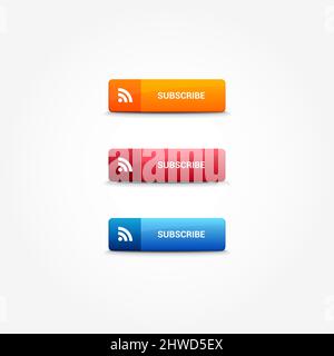 Web-Schaltflächen Abonnieren Stock Vektor
