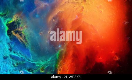 Abstrakter Hintergrund 8 Bit. 8-Bit-Galaxie im Weltraum. Stockfoto