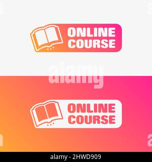 Online-Kurs Shopping Vektor-Label-Set Stock Vektor