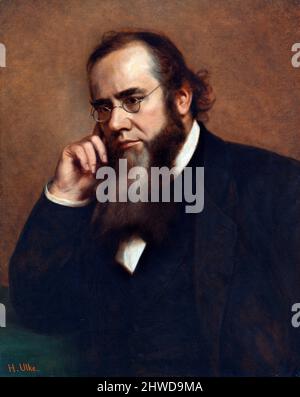 Porträt des US-Kriegsministers in der Lincoln-Regierung, Edwin McMasters Stanton (1814-1869) von Henry Ulke, Öl auf Leinwand, 1872 Stockfoto