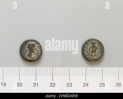 Münze von Augustus, Kaiser von Rom aus Ilium. Herrscher: Augustus, Kaiser von Rom, 63 v. Chr.–n. Chr. 14, regierte 27 B.C.–A.D. 14 Münzstätte: Ilium Künstler: Unbekannt Stockfoto
