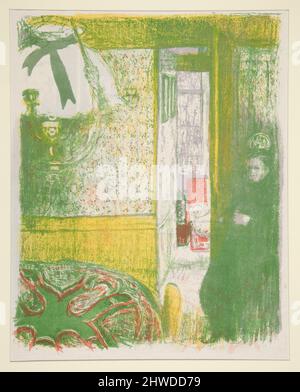 Intérieur à la suspension (Interieur mit Hängeleuchte), von Paysages et intérieurs (Landscapes and Interiors). Künstler: Édouard Vuillard, französisch, 1868–1940Printer: Auguste Clot, französisch, 1858–1936Publisher: Ambroise Vollard, Französisch, 1867–1939 Stockfoto