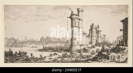 Vue du Pont Neuf. Künstler: Unbekannt Nach: Jacques Callot, Französisch, 1592–1635 Stockfoto