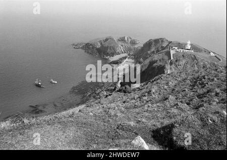 Allgemeine Szenen auf Lundy Island. Lundy ist die größte Insel im Bristol Channel. Es liegt 12 Meilen vor der Küste von Devon. 4.. April 1969. Stockfoto