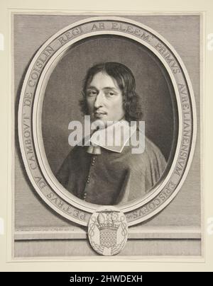 Porträt von Le Cardinal de Coislin. Künstler: Robert Nanteuil, Französisch, 1623–1678 Stockfoto
