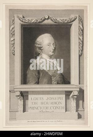 Porträt von Louis Joseph de Bourbon, Prinz de Conde. Künstler: Louis Jacques Cathelin, französisch, 1739–1804After möglicherweise: Simon Bernard Le Noir, französisch, 1729–1791 Stockfoto