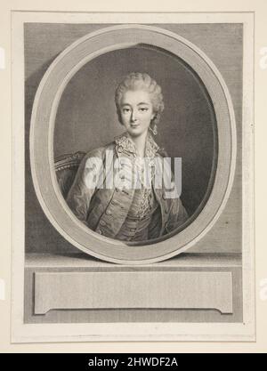 Porträt von Madame La Comtesse du Barry (Marie Jeanne BeCu). Künstler: Jacques Firmin Beauvarlet, Französisch, 1731–1797 Stockfoto