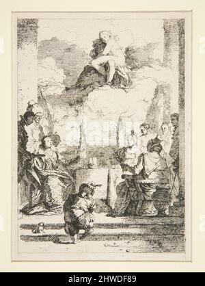 Fest von Antonius und Kleopatra (nach Tiepolos Gemälde im Palazzo Labbia, Venedig). Radierer: Jean-Honoré Fragonard, französisch, 1732–1806After: Giovanni Battista Tiepolo, italienisch, Venedig, 1696–1770 Stockfoto