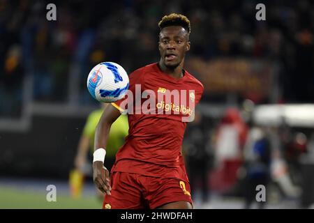 Rom, Italien. 05. März 2022. Tammy Abraham von AS Roma während des Fußballspiels der Serie A zwischen AS Roma und Atalanta BC im Olimpico-Stadion in Rom (Italien), 5.. März 2022. Foto Antonietta Baldassarre/Insidefoto Kredit: Insidefoto srl/Alamy Live News Stockfoto