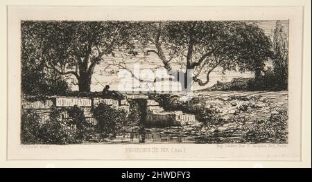 Umgebung von Rix (Ain). Künstler: Adolphe Appian, Französisch, 1819–1898 Stockfoto