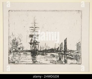 Marine. Künstler: Eugène Louis Boudin, Französisch, 1824–1898 Stockfoto