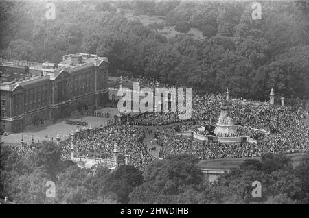 Ansichten von London aus einem Hubschrauber. 15.. Juni 1969. Stockfoto