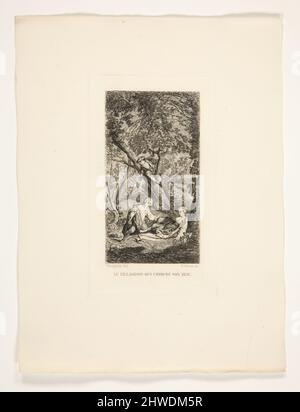 Le Villageois Qui Cherche son Veau. Künstler: Gustave-Marie Greux, französisch, 1838–1919After: Nicolas Vleughels, französisch, geboren in Flandern, 1668–1737 Stockfoto