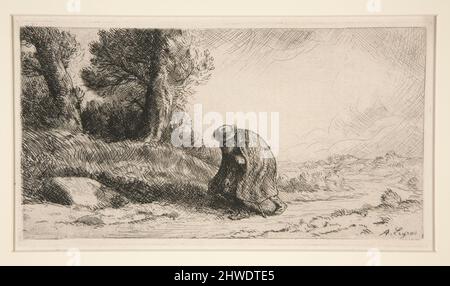 Der Wanderer. Künstler: Alphonse Legros, Französisch, 1837–1911 Stockfoto
