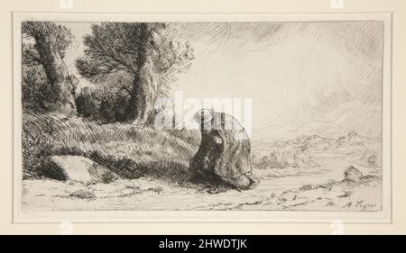 Der Wanderer. Künstler: Alphonse Legros, Französisch, 1837–1911 Stockfoto