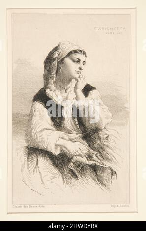 Enrichetta. Künstler: Célestin François Nanteuil, Französisch, 1813–1873 Stockfoto