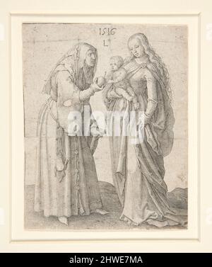 Die Jungfrau mit Kind und St. Anna. Künstler: Lucas van Leyden, Niederlandisch, 1494–1533 Stockfoto