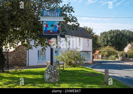 Das Dorf Thornham an der Nord-Norfolk-Küste. Stockfoto