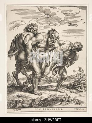 Der Marsch von Silenus. Künstler: Christoffel Jegher, Flämisch, getauft 1596–1652/53After: Peter Paul Rubens, Flämisch, 1577–1640 Stockfoto