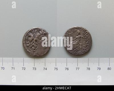 Tetradrachme aus Antiochien. Mint: Antioch Künstler: Unbekannt Magistrat: Q. Caecilius Bassus Stockfoto